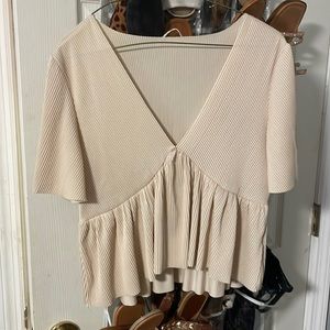 Beige Peplume style top!